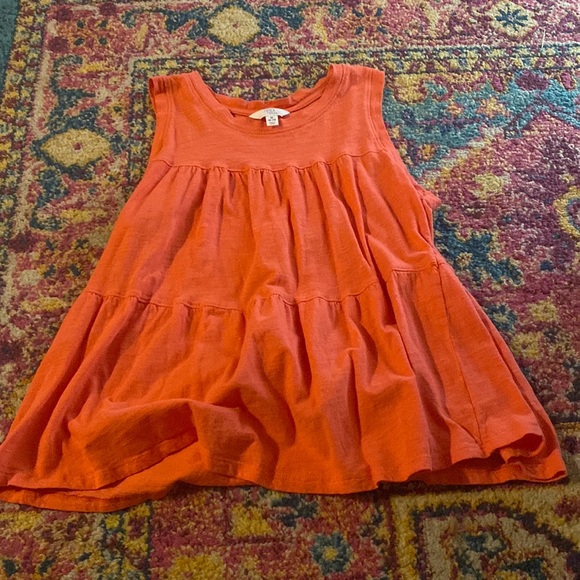 Tops - Coral ruffled tank